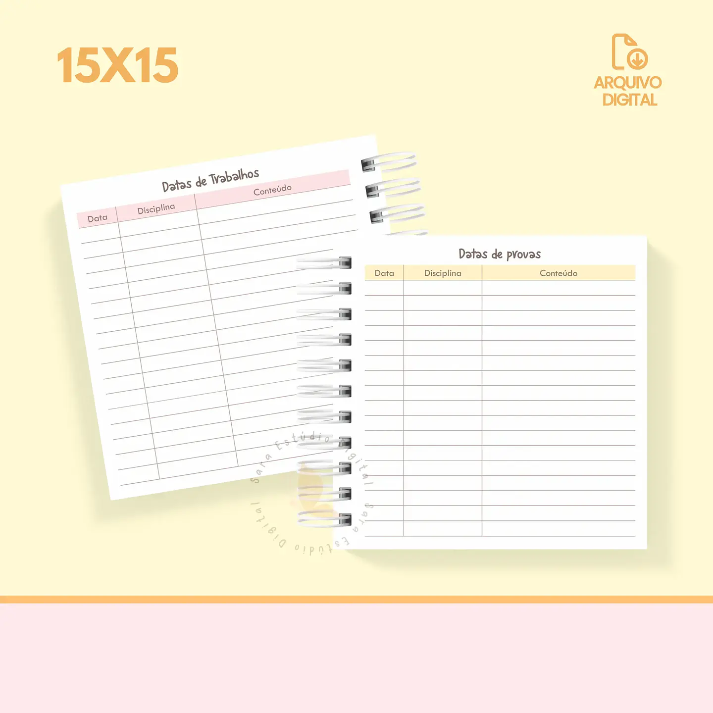 Arquivo Agenda escolar 2025 mini quadrada – 1 DPP com sáb e dom juntos - SARA 4