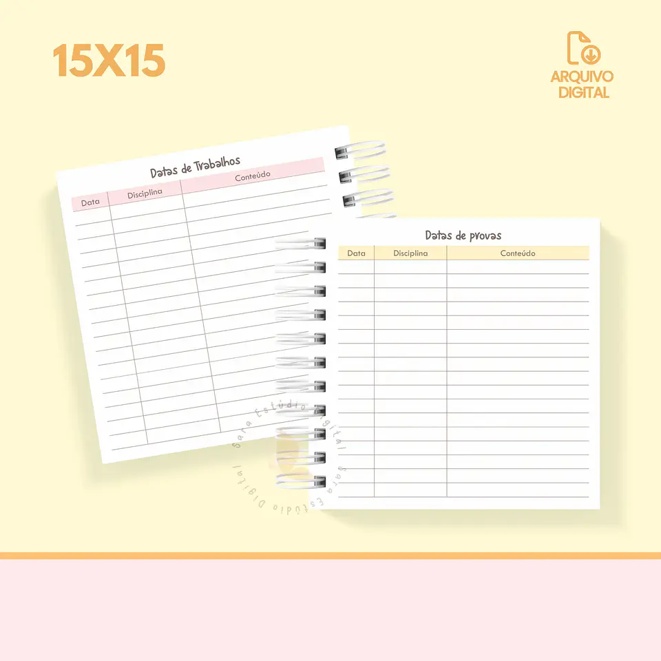 Arquivo Agenda escolar 2025 mini quadrada – 1 DPP com sáb e dom juntos - SARA 4