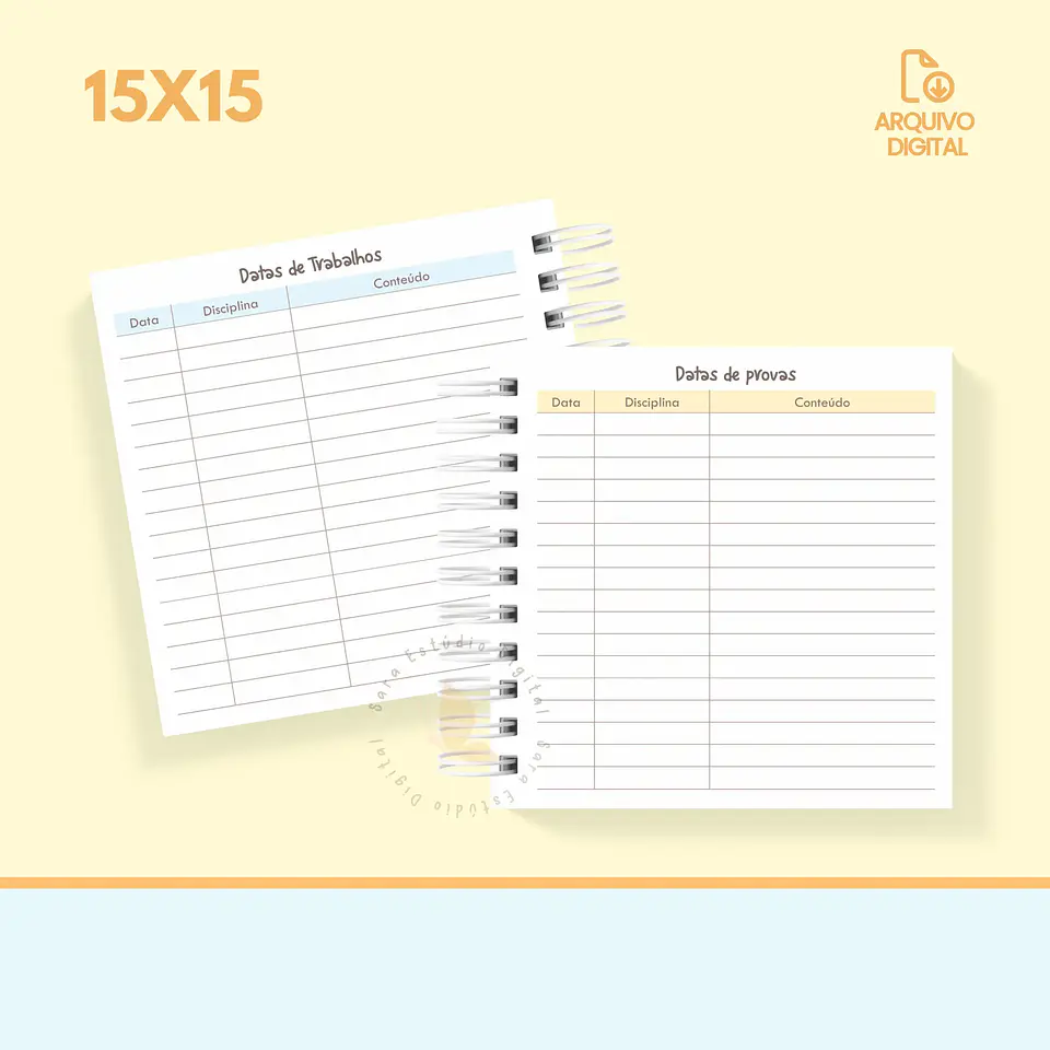 Arquivo Agenda escolar 2025 mini quadrada – 1 DPP com sáb e dom juntos - SARA 5