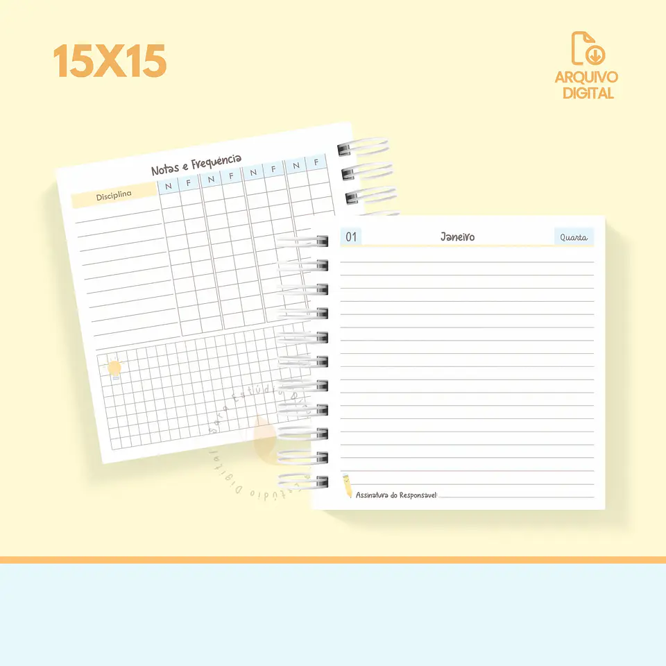 Arquivo Agenda escolar 2025 mini quadrada – 1 DPP com sáb e dom juntos - SARA 7