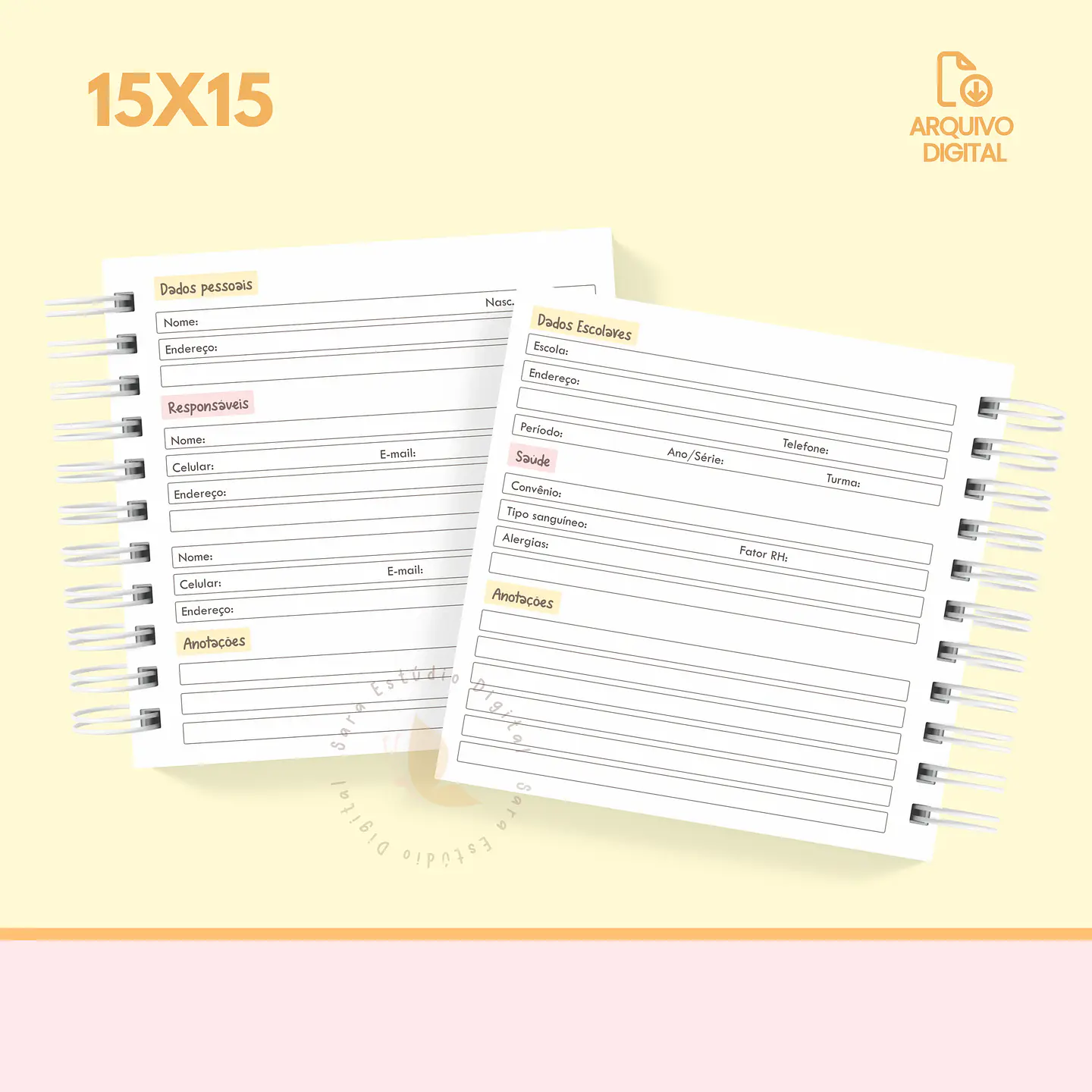 Arquivo Agenda escolar 2025 mini quadrada – 1 DPP com sáb e dom juntos - SARA 9