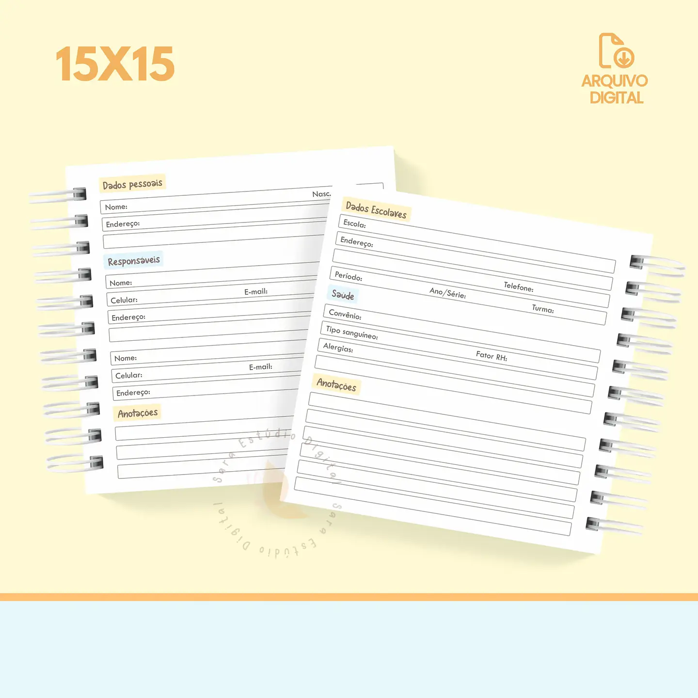 Arquivo Agenda escolar 2025 mini quadrada – 1 DPP com sáb e dom juntos - SARA 10