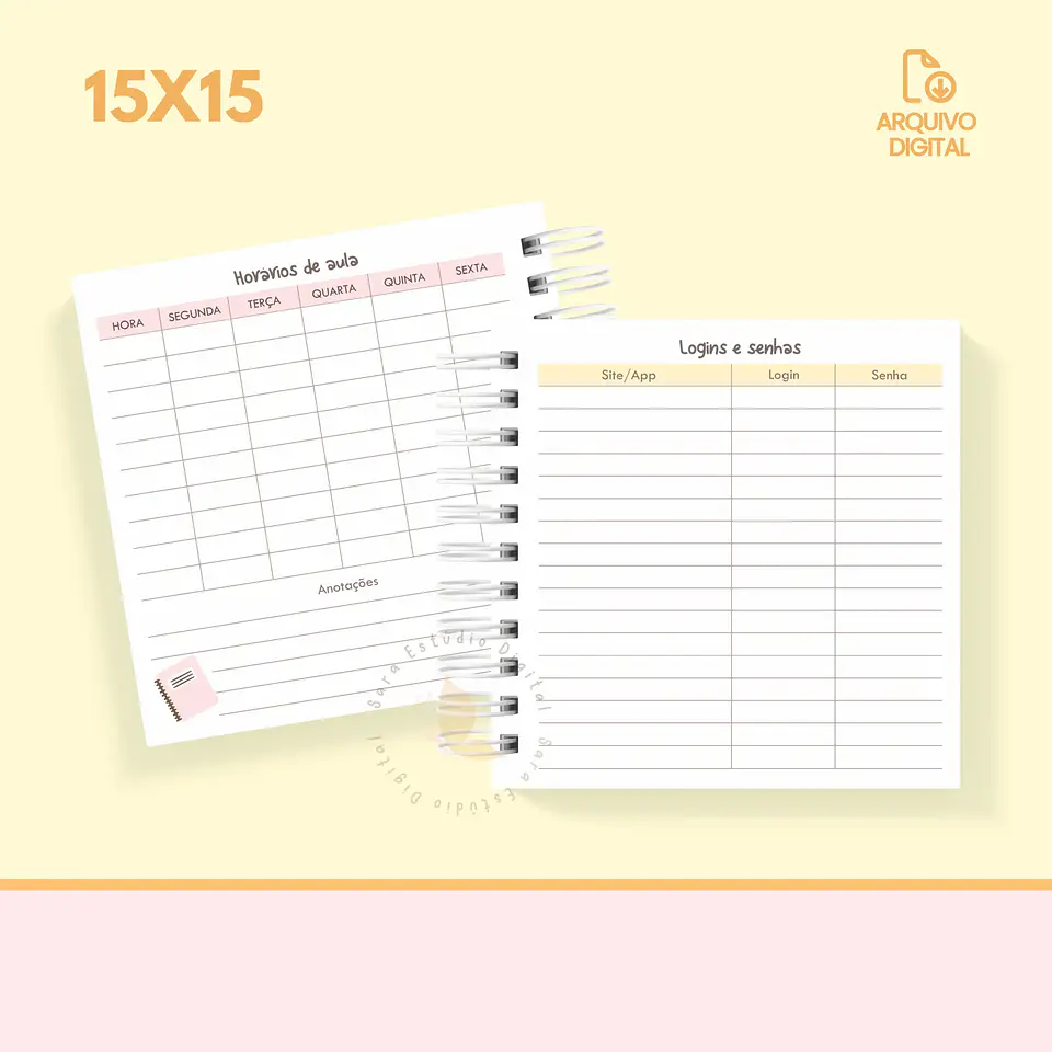 Arquivo Agenda escolar 2025 mini quadrada – 1 DPP com sáb e dom juntos - SARA 14