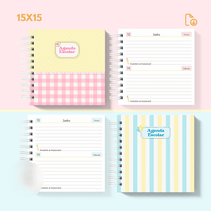 Arquivo Agenda escolar 2025 mini quadrada 2DPP - SARA