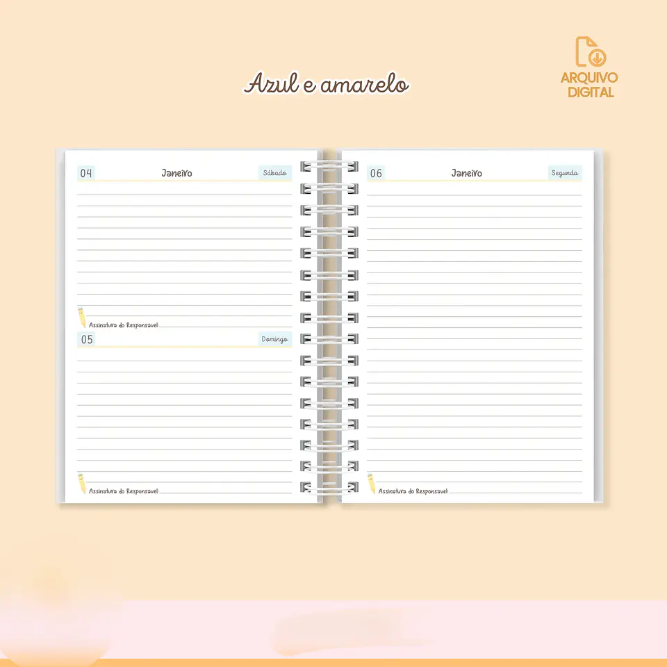 Arquivo Agenda Escolar DATADA 2025 – 1DPP com Sáb e Dom juntos - SARA 2