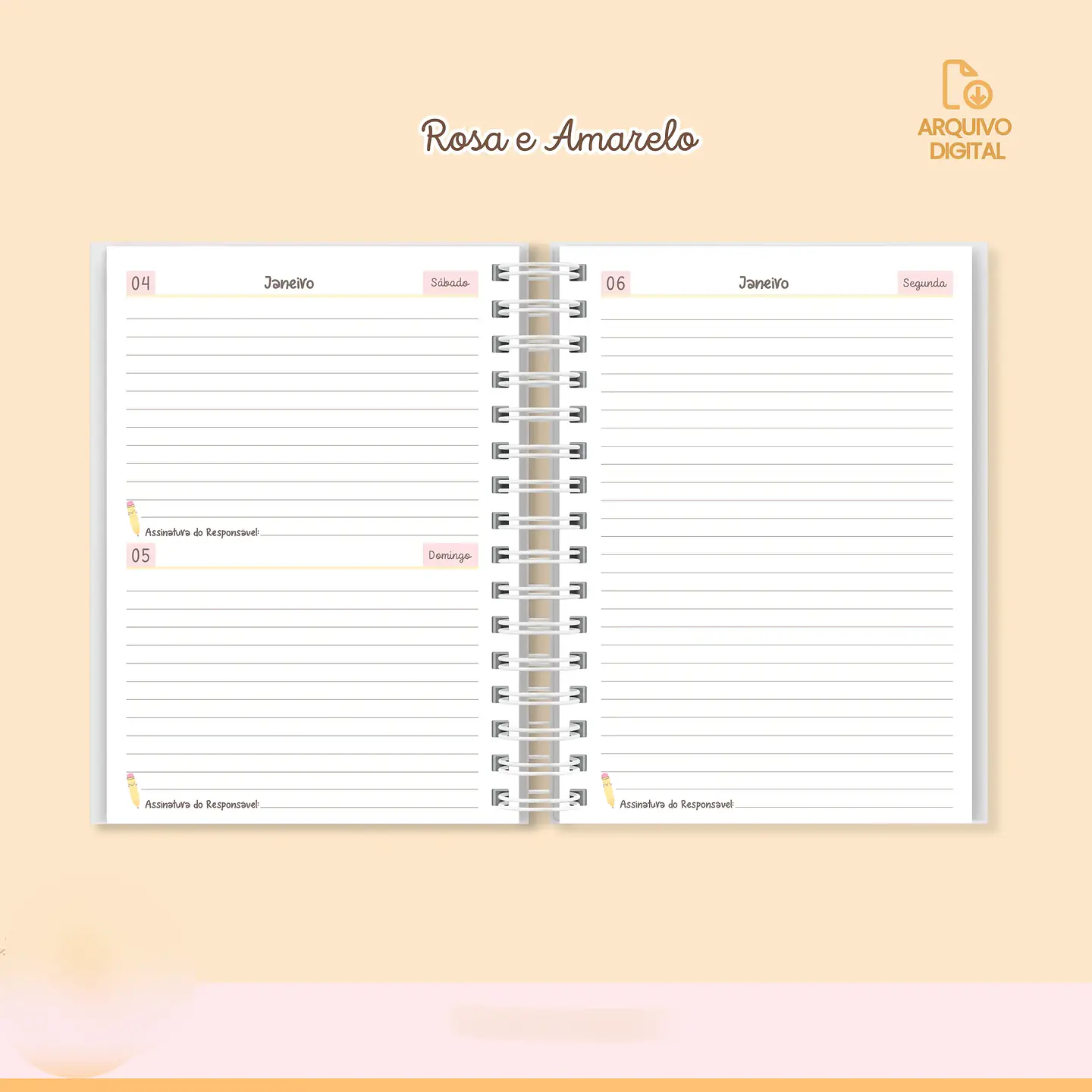 Arquivo Agenda Escolar DATADA 2025 – 1DPP com Sáb e Dom juntos - SARA 7