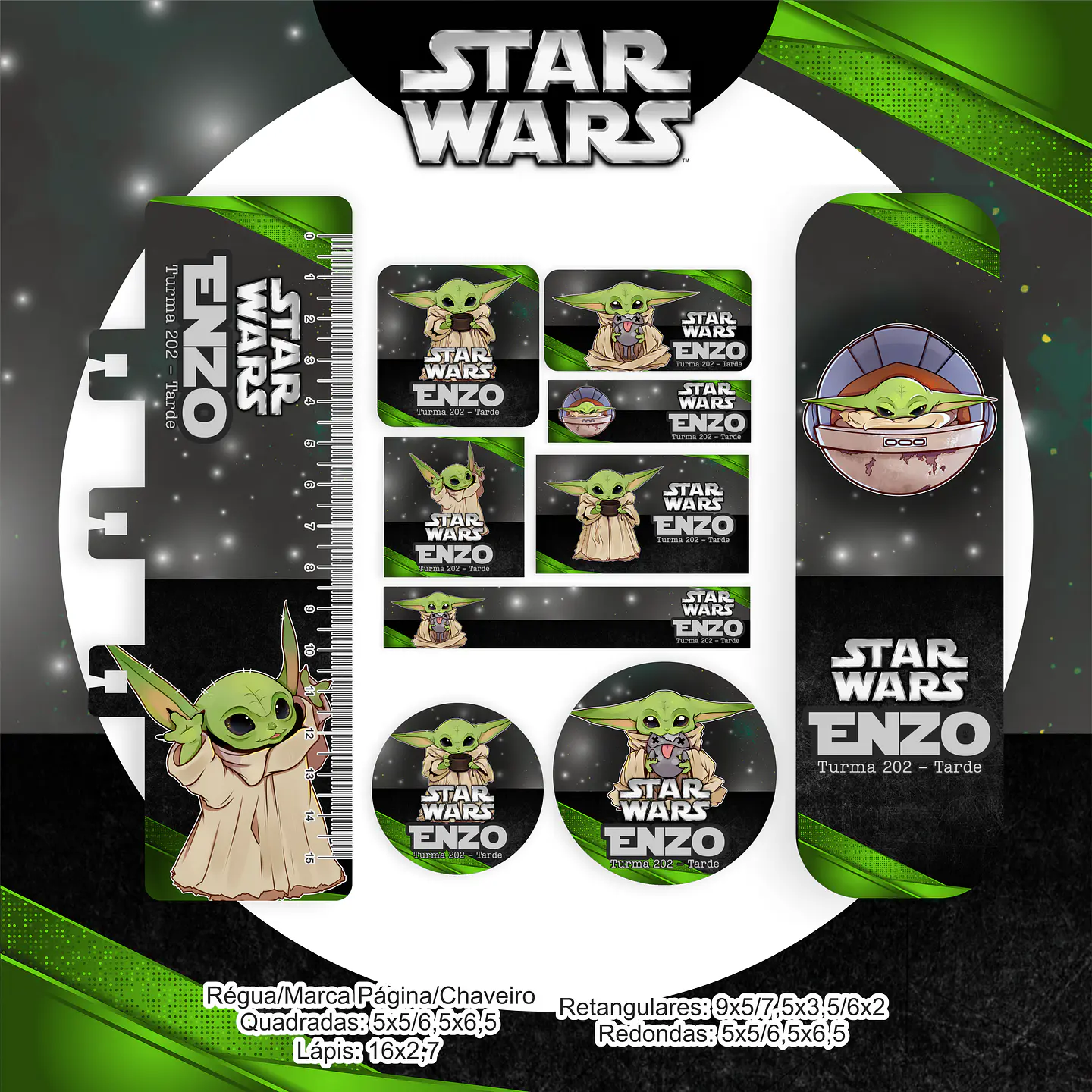 Arquivo Etiqueta Escolar Star Wars 1