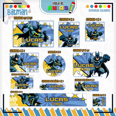 Arquivo Etiqueta Escola Batman