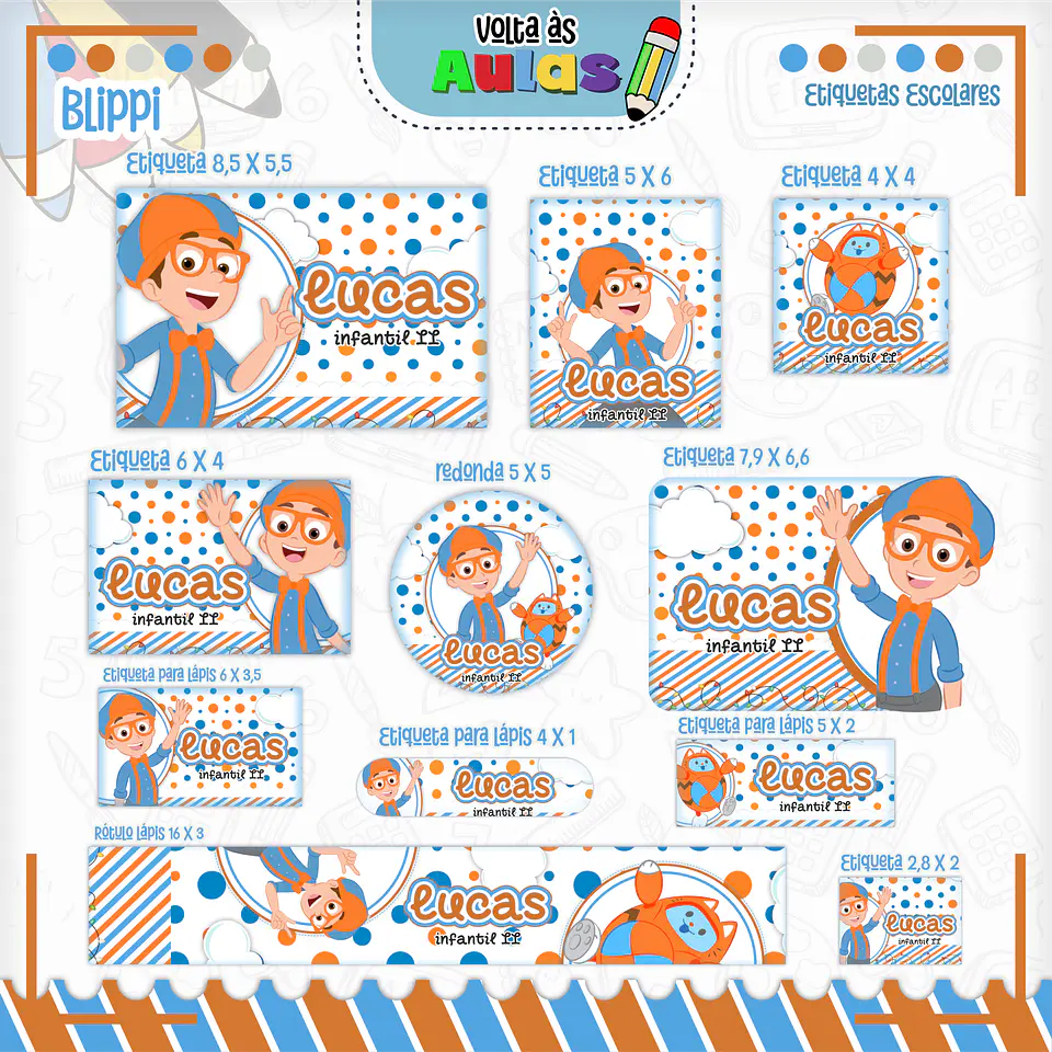 Arquivo Etiqueta Escolar Blippi 1
