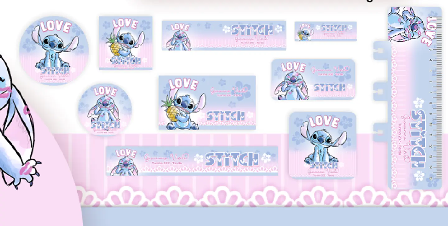 Arquivo Etiqueta Stitch - Pamella 1