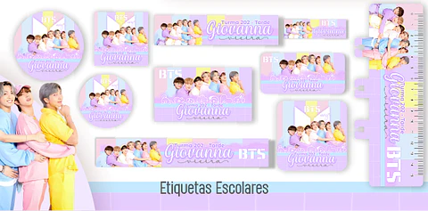 Arquivo Etiqueta Escolar BTS