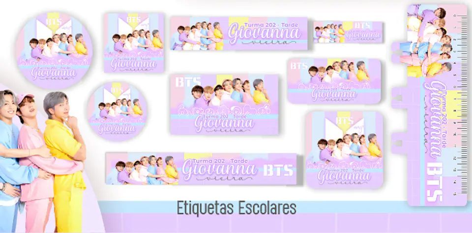 Arquivo Etiqueta Escolar BTS 1