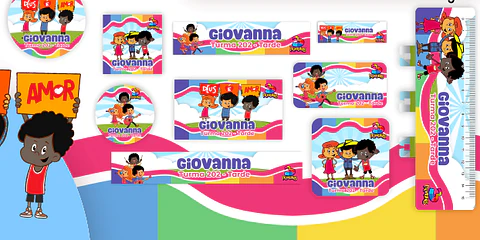 Arquivo Etiqueta Escolar 3 Palavrinhas Menina