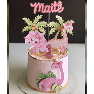 Arquivo de Corte Topo Dinossauro Rosa