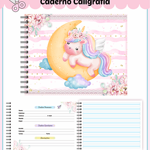 Arquivo Encadernação Kit Escolar Unicórnio - Lina