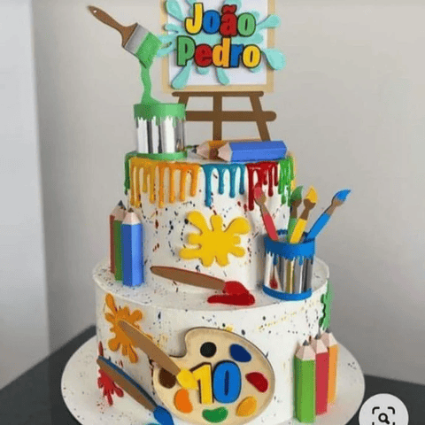 Arquivo de Corte Topo Pintando o Sete - Aquarela