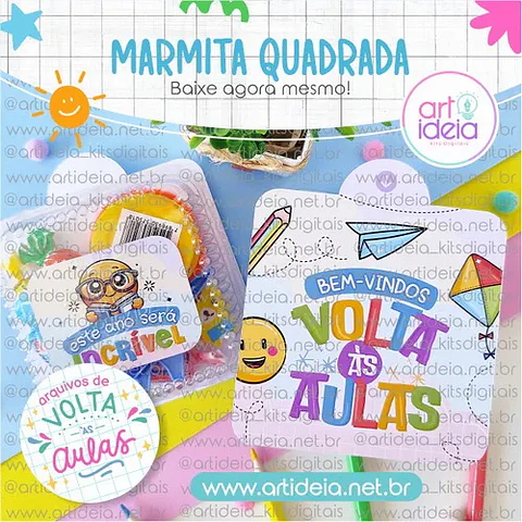 Arquivo Marmitinha quadrada volta ás aulas - Art Ideia