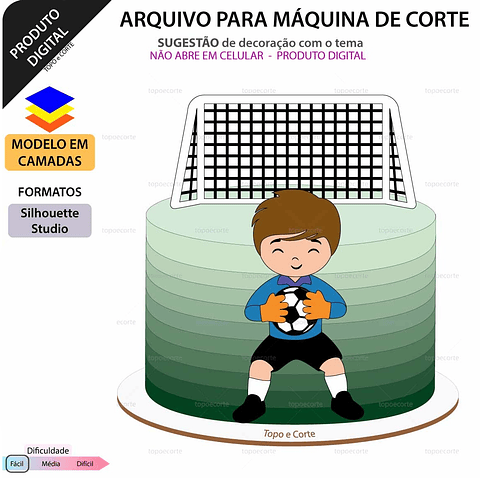 Arquivo de Corte Topo Futebol Goleiro