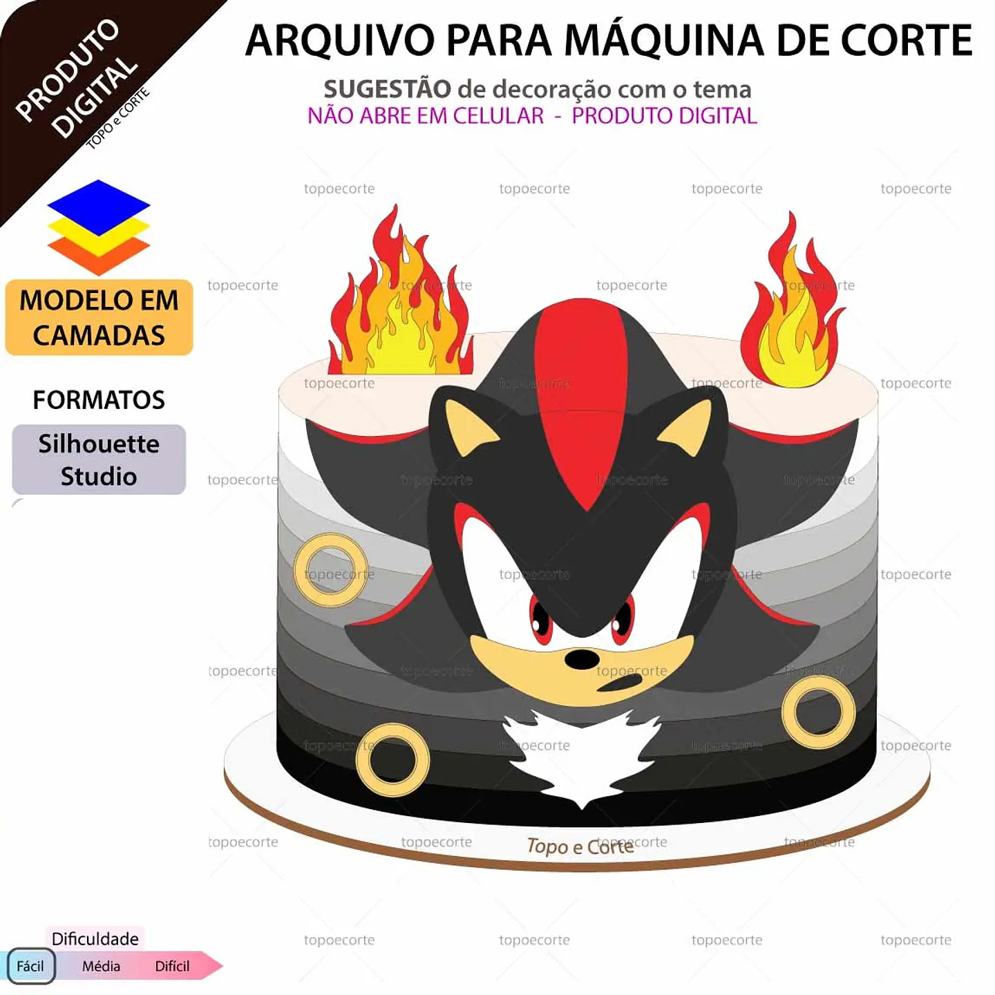 Arquivo de Corte Topo Sonic Shadow 1
