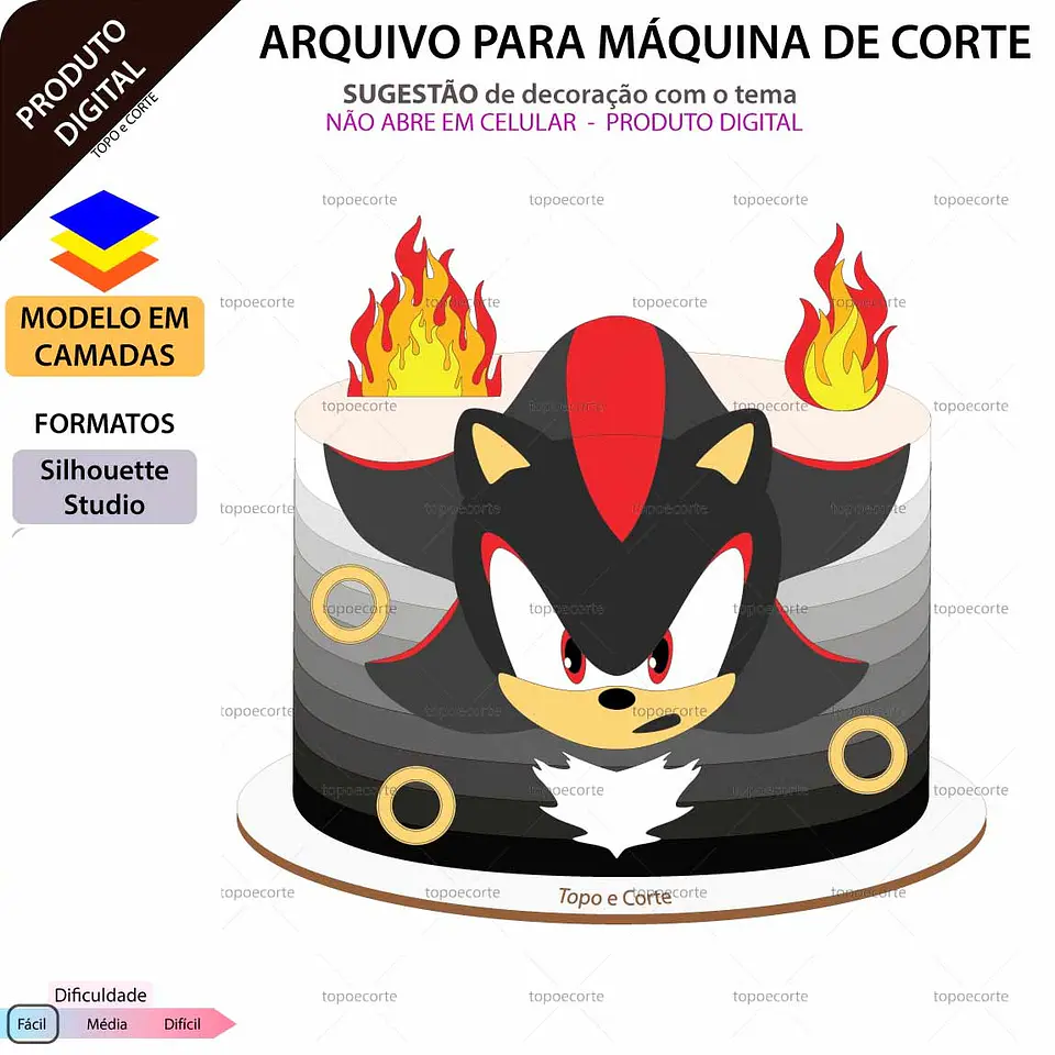 Arquivo de Corte Topo Sonic Shadow 1