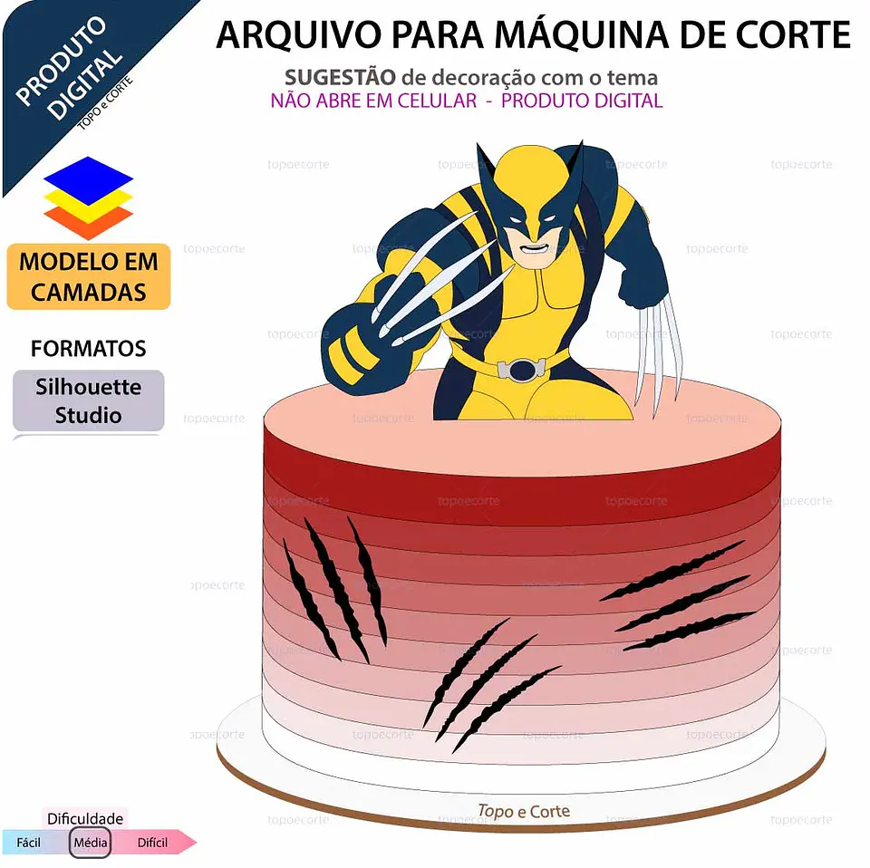 Arquivo de Corte Topo Wolverine 1