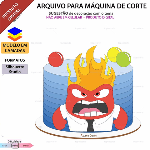 Arquivo de Corte Topo Raiva Divertidamente