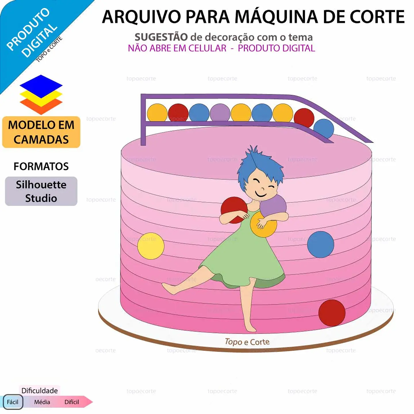 Arquivo de Corte Topo Alegria Divertidamente 1