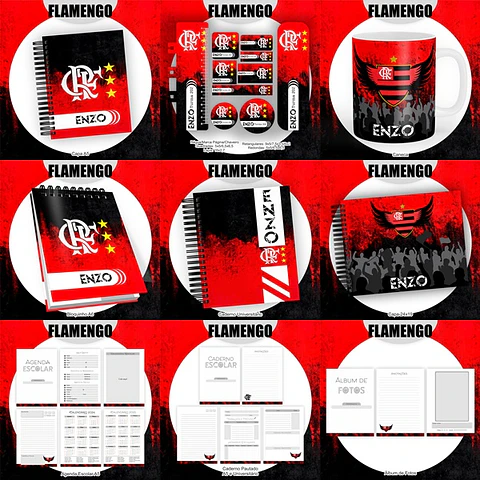 Arquivo Encadernação Escolar Flamengo - PAMELLA
