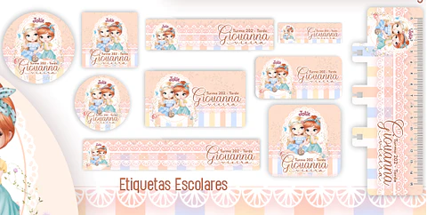 Arquivo Etiquetas Escolar Jolie