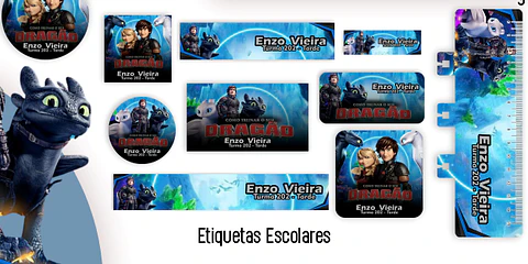 Arquivo Etiquetas Escolar Como Treinar Seu Dragão