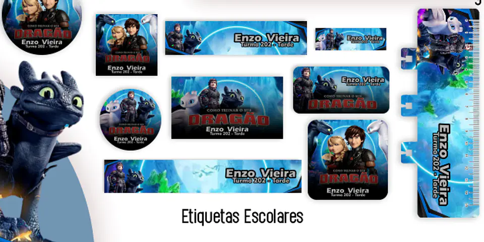 Arquivo Etiquetas Escolar Como Treinar Seu Dragão 1
