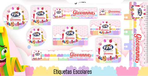 Arquivo Etiquetas Escolar Fini