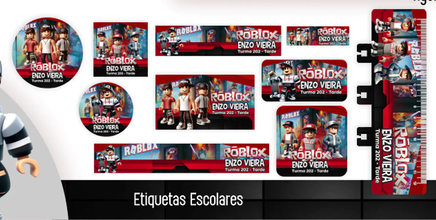 Arquivo Etiquetas Escolar Roblox Menino 1