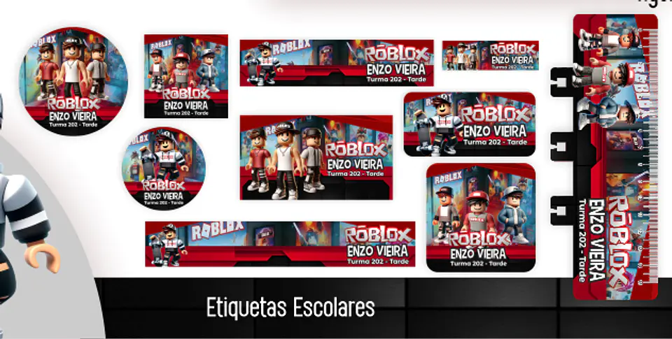 Arquivo Etiquetas Escolar Roblox Menino 1
