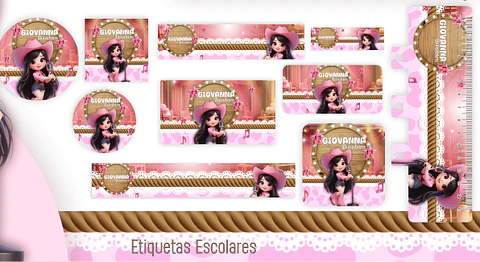 Arquivo Etiquetas Escolar Boiadeira