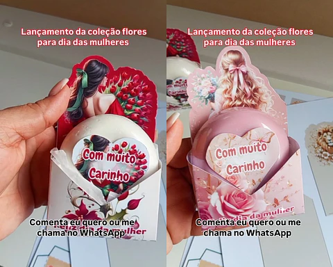 Arquivo Dia da Mulher Caixa Envelope Sabonete - Cintia Presentes