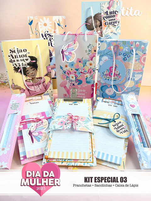 Arquivo Dia da Mulher Kit Pranchetas