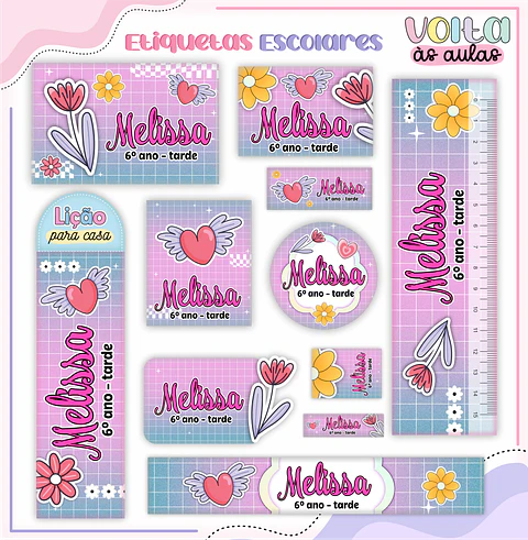 Arquivo Etiqueta Escolar Tenn Menina Groove