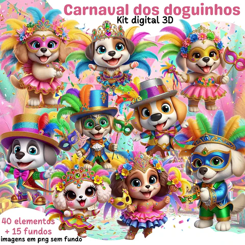 Kit Digital Carnaval dos Doguinhos