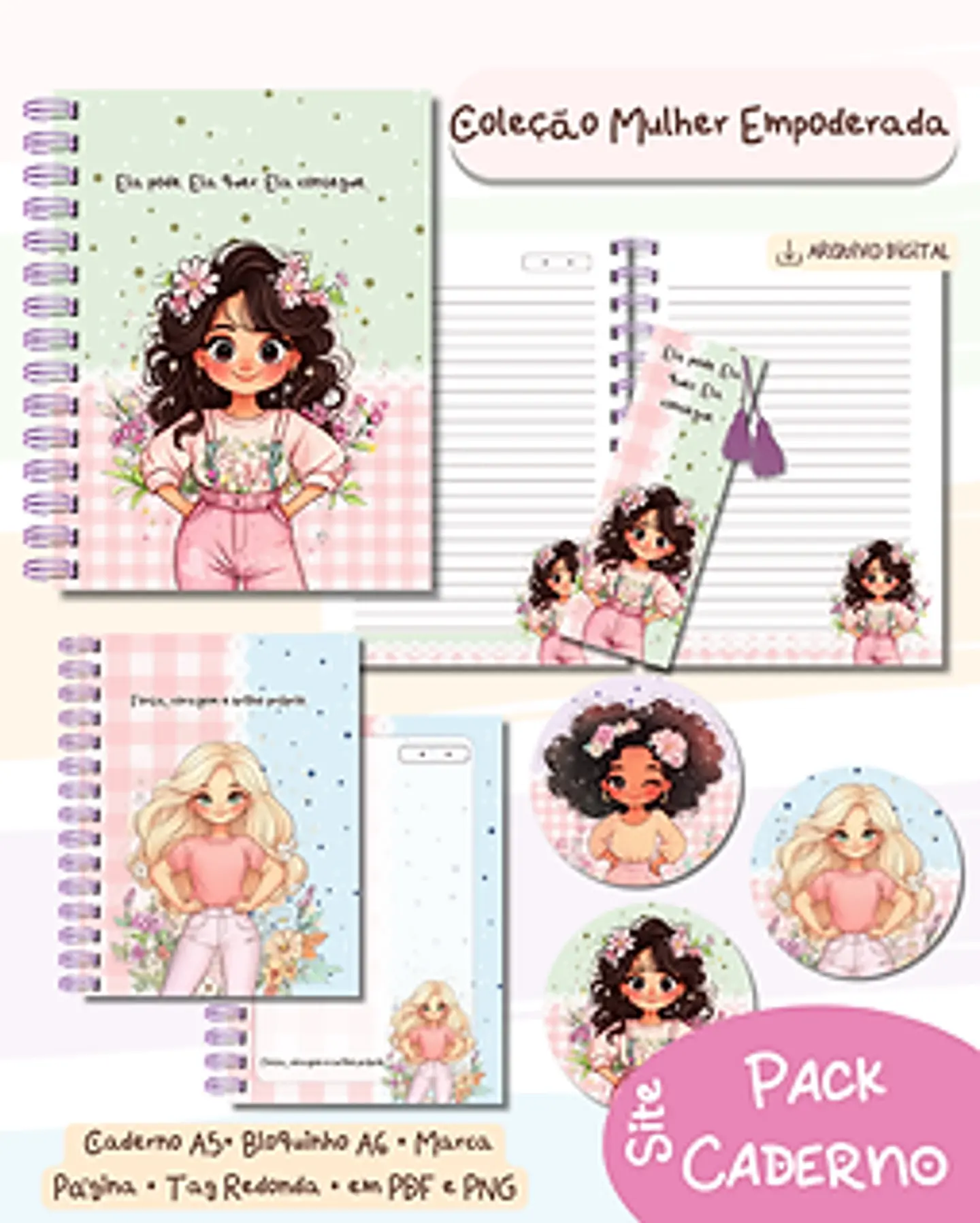 Arquivo Combo Cadenos Mulher Emponderada - BIA SHAINA 1