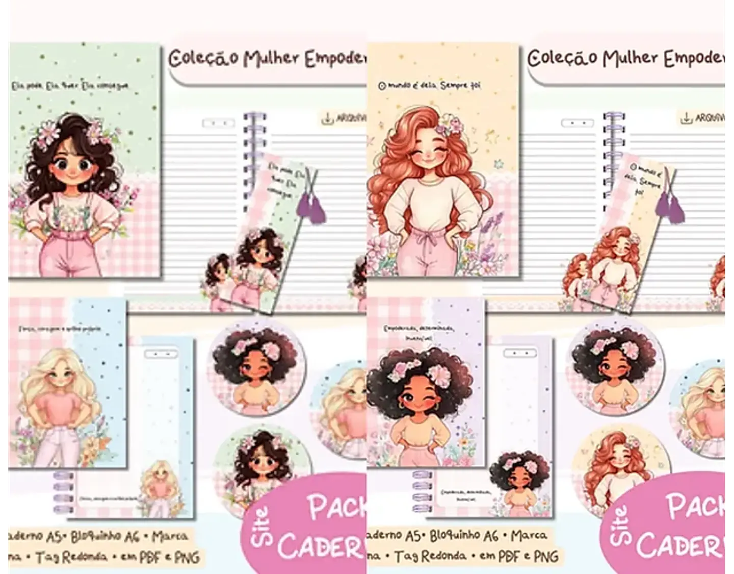 Arquivo Combo Cadenos Mulher Emponderada - BIA SHAINA 2