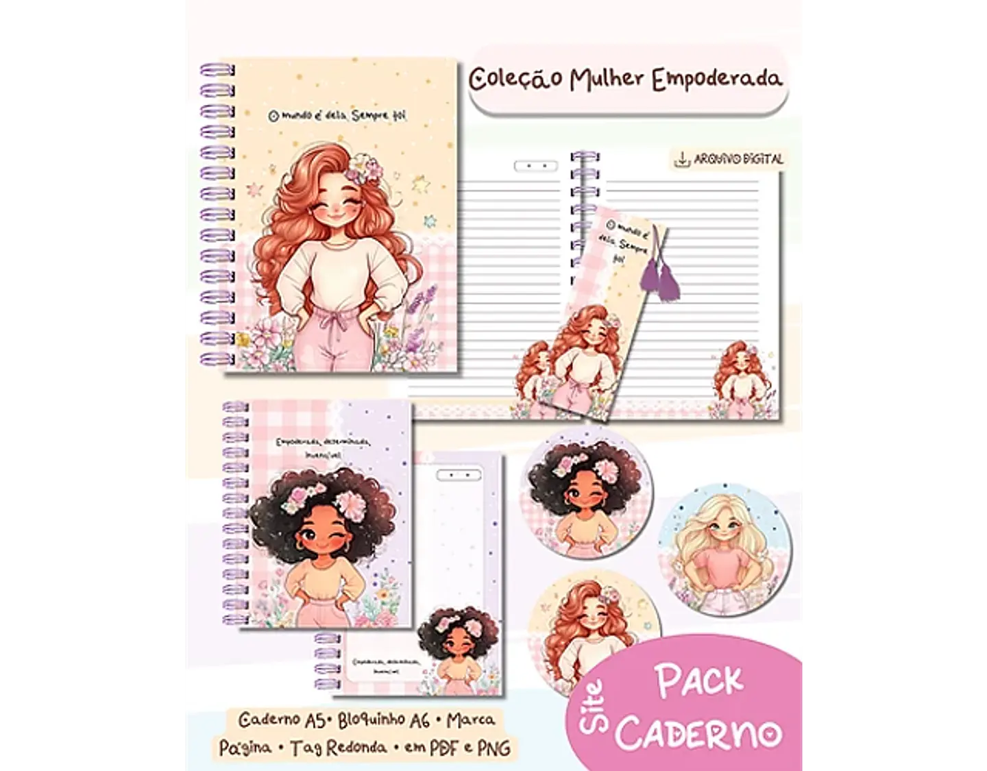 Arquivo Combo Cadenos Mulher Emponderada - BIA SHAINA 3