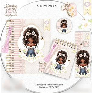 Arquivo Encadernação Combo Felicidade Menina Floral - crys arts