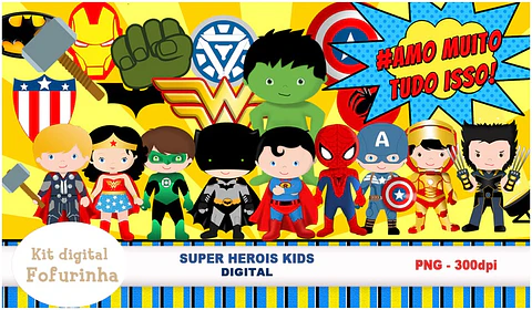 Kit Digital Super Herois