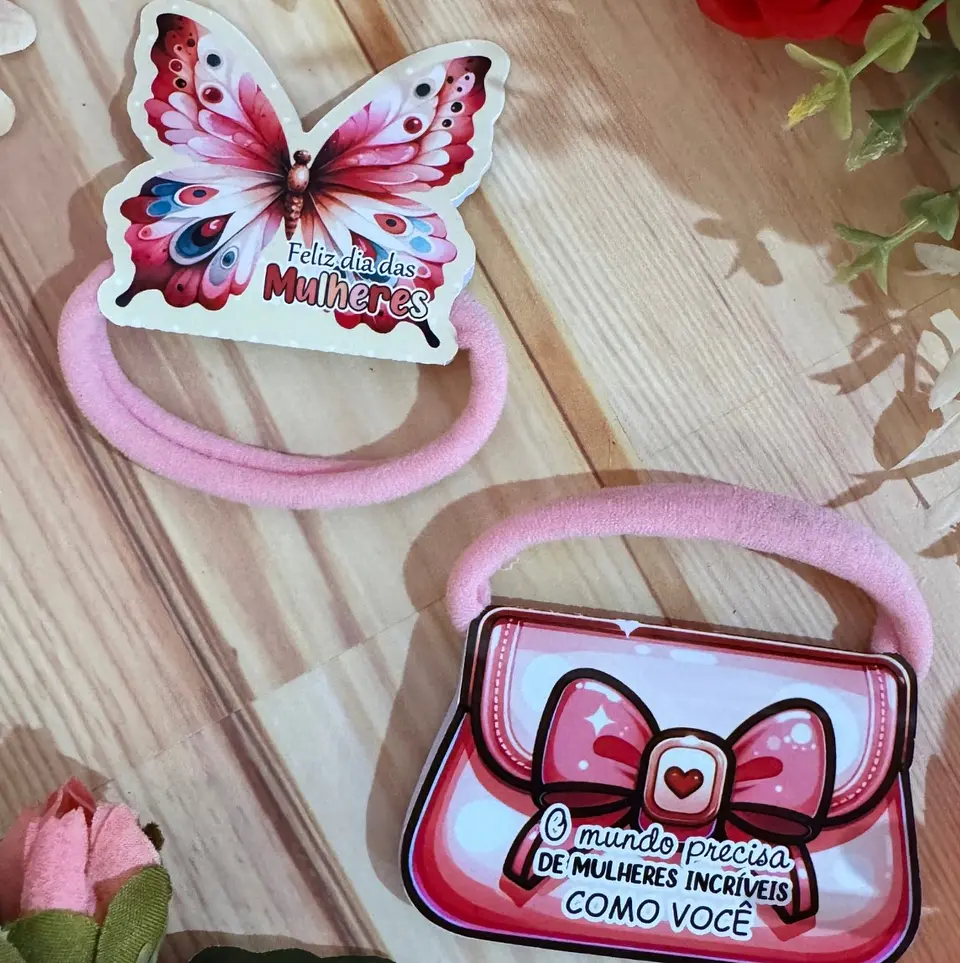 Arquivo Dia da Mulher Tag Xuxinha Bolsa e Borboleta - GB ARQUIVOS 1