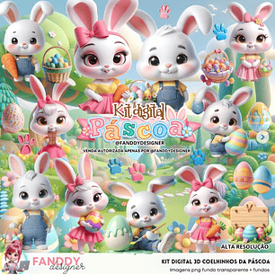 Kit Digital Páscoa Coelhinho - Fanddy