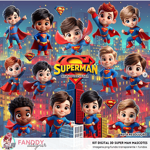 Kit Digital Super Man - FANDDY