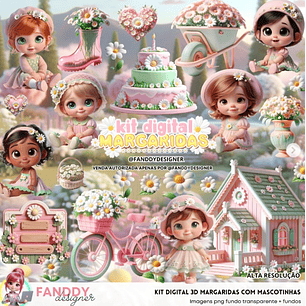 Kit Digital Margarida - Fanddy