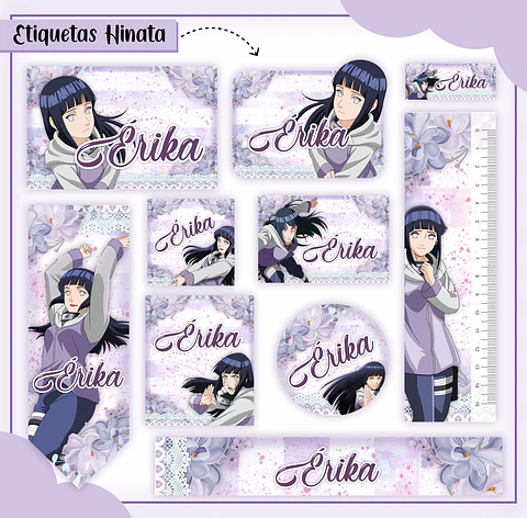 Arquivo Etiqueta Escolar Hinata
