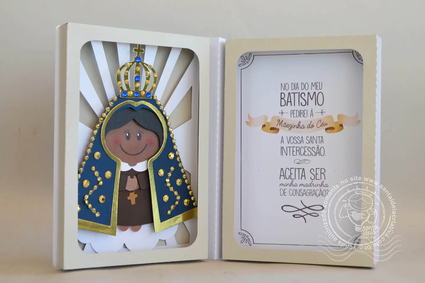 Arquivo de Corte Porta Retrato Nossa Senhora Aparecida - Convite 1